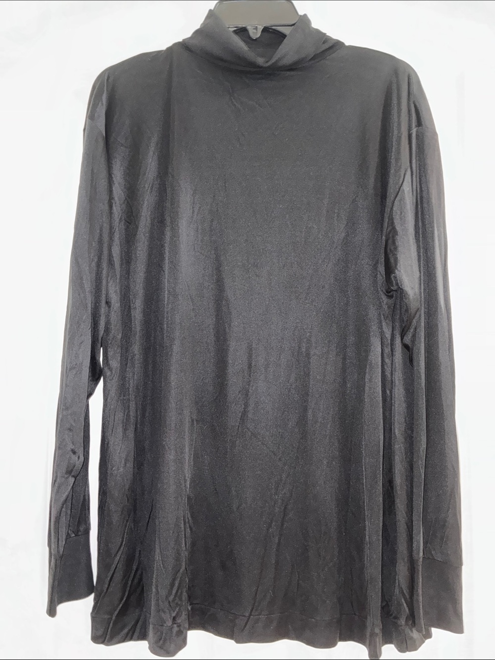 SPORT SILKS NWOT Men's Black 100% Pure Chinese Imperial Silk Turtleneck Size XL.